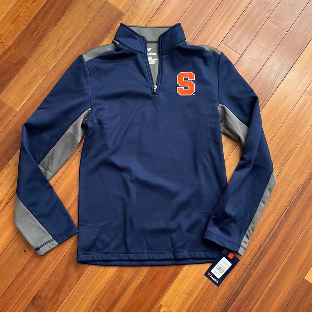 Mens fanatics long sleeve 1/4 zip Syracuse shirt small